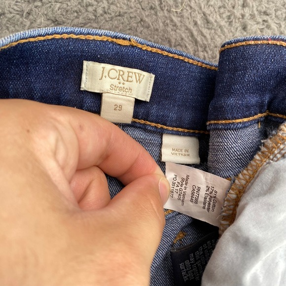 J.Crew Womens Stretch Jeans Size 29 Distressed Denim Blue Mid Rise - Picture 2 of 8